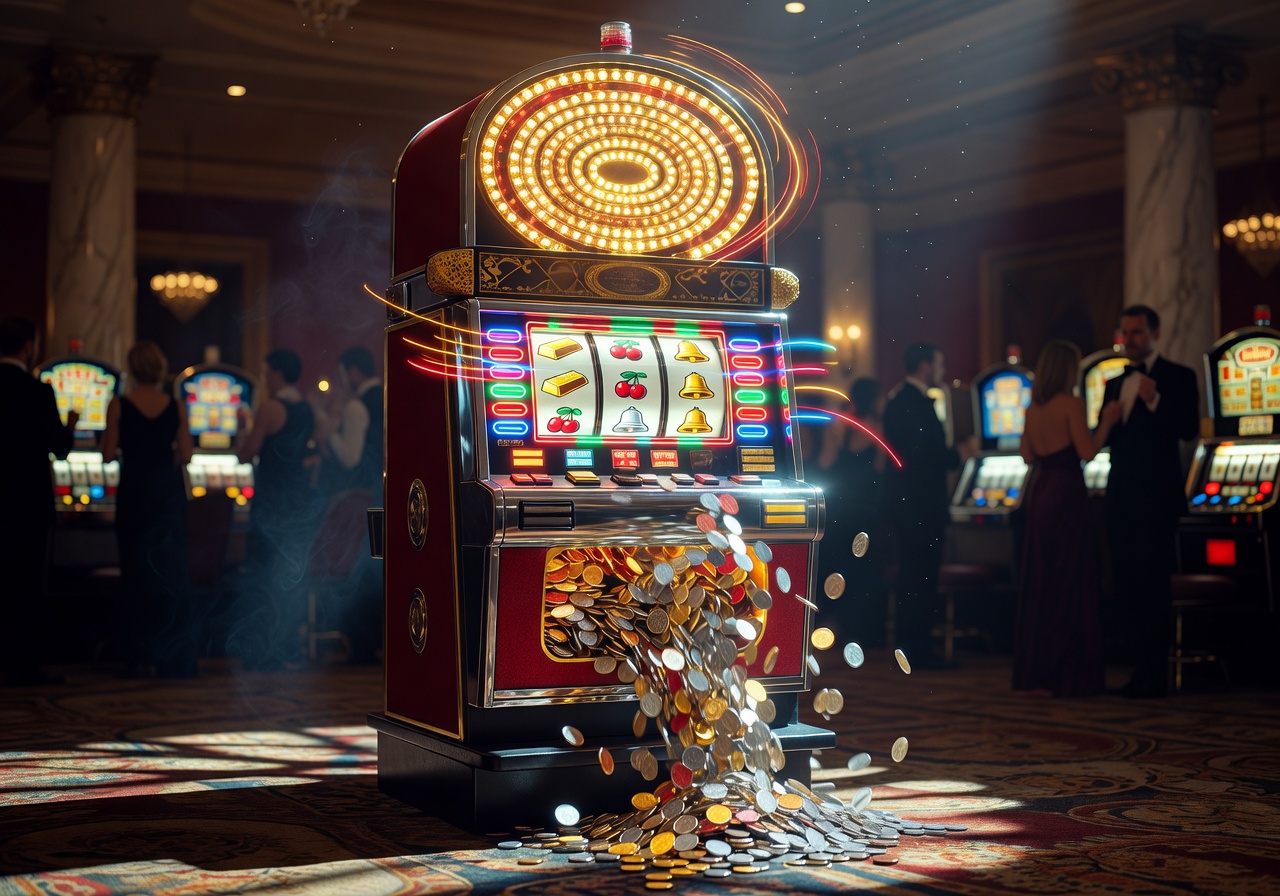 casino jackpot lights glowing